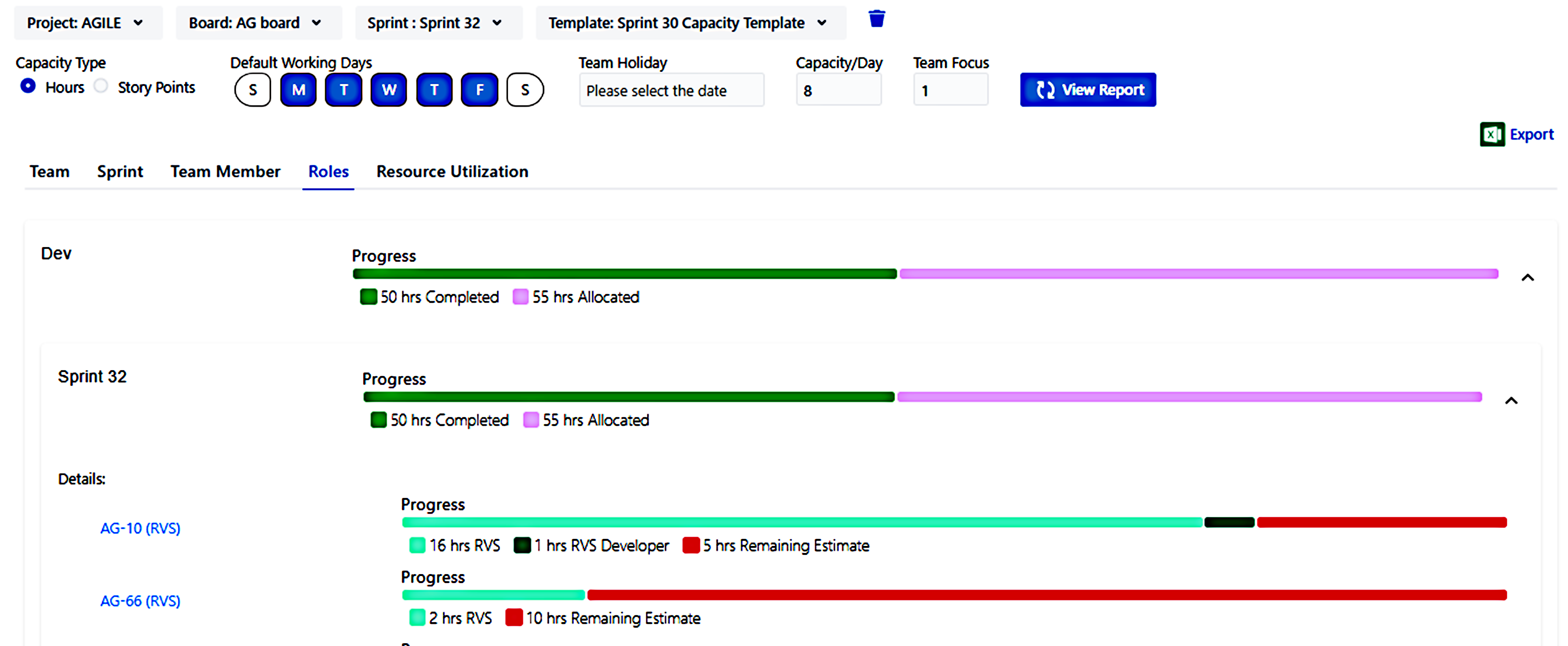 Capacity Reports